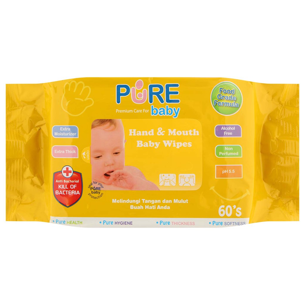 pure baby hand and mouth baby wipes
