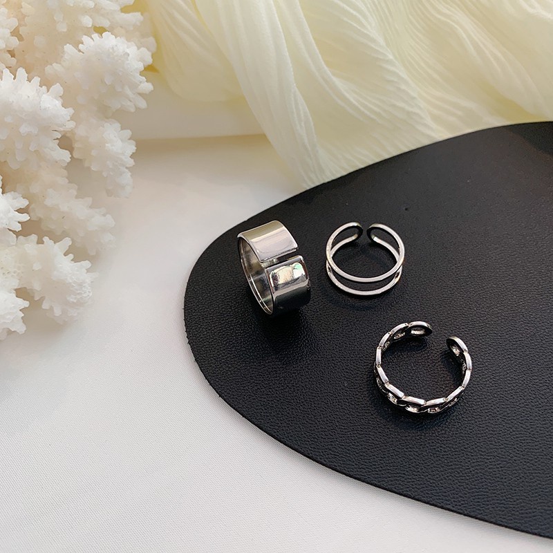 3pcs / Set Cincin Gaya Retro Untuk Pria / Wanita