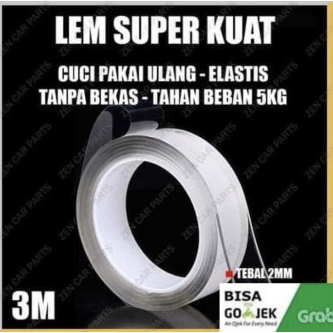 

(BISA COD) Double Tape Bening 3M Nano Magic Super Kuat Acrylic TERBATAS Kode 747