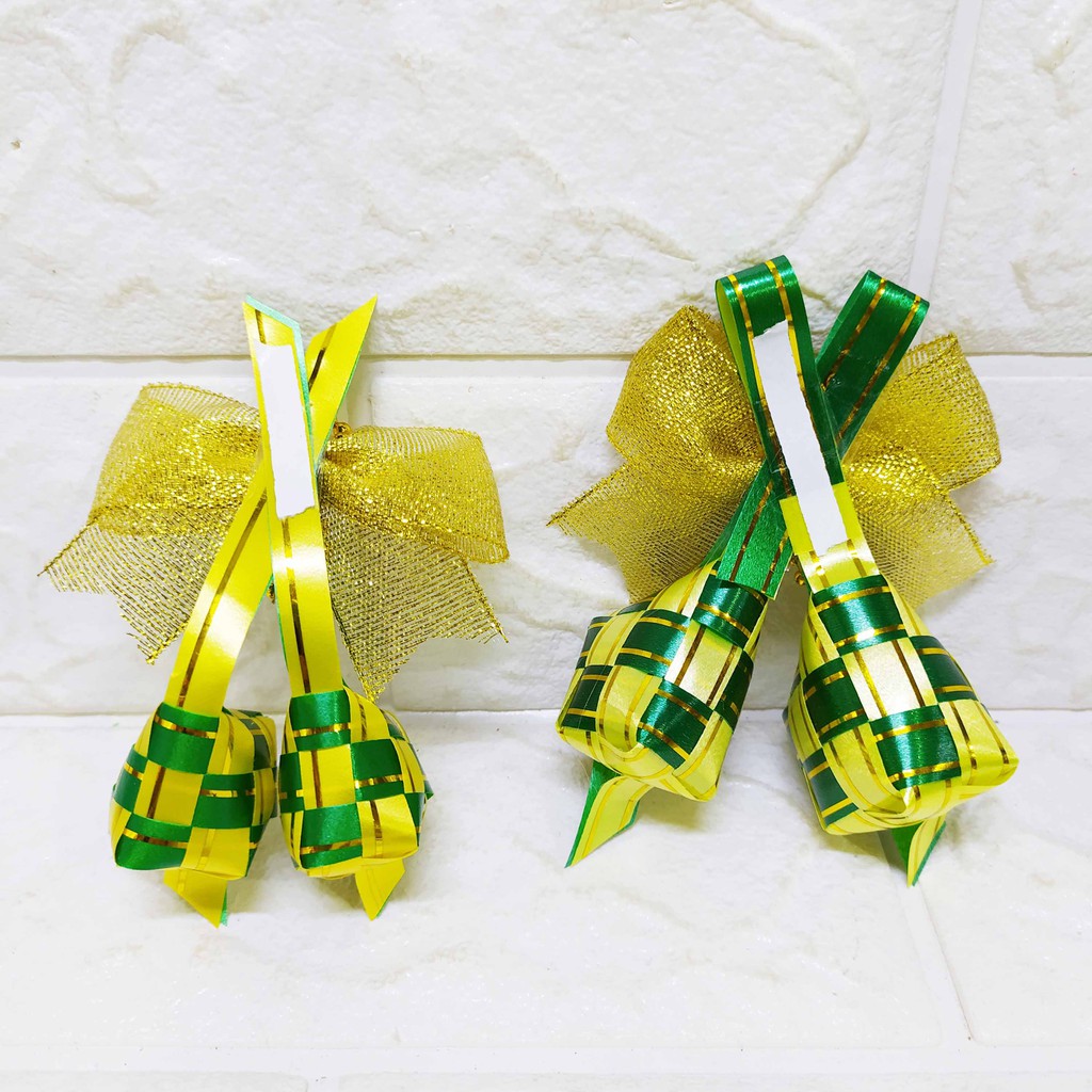 Pita Hampers Ketupat Bow KECIL - Hampers Ketupat Emas Bow - ketupat kecil