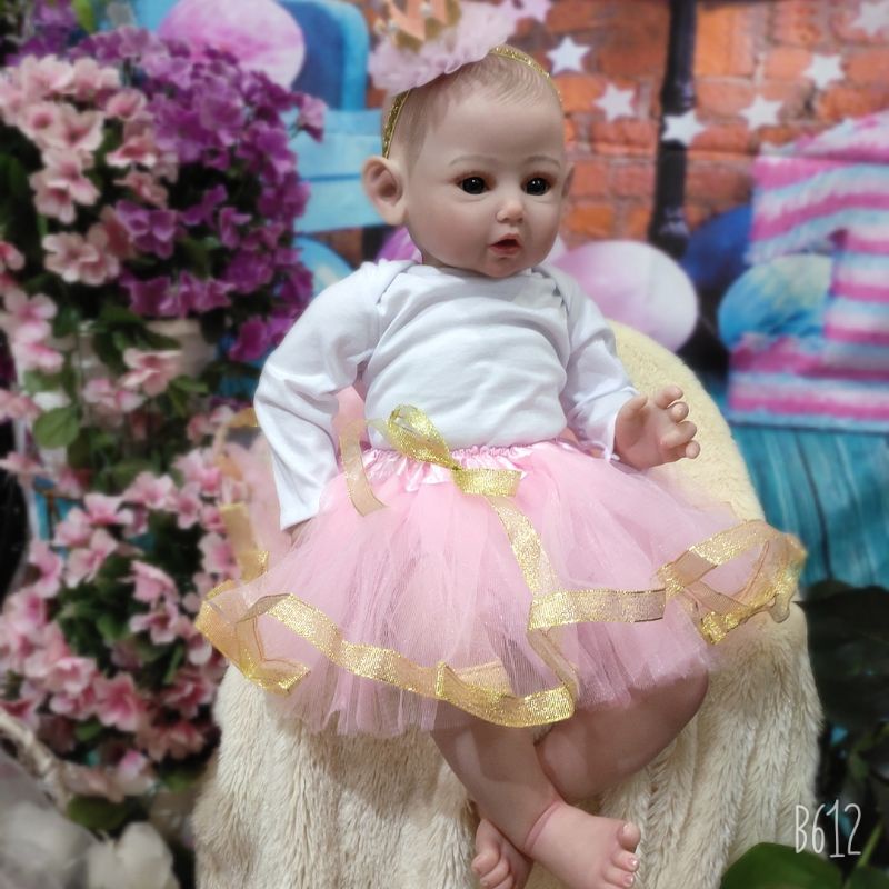 Ready Boneka Bayi Cewek Tutu Reborn Realistis Premium 60cm