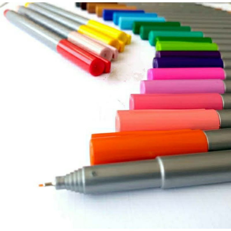 

FABER CASTELL FINELINER FINE LINER CLIP COLOR DRAWING PEN PULPEN SPIDOL GAMBAR BANYAK WARNA