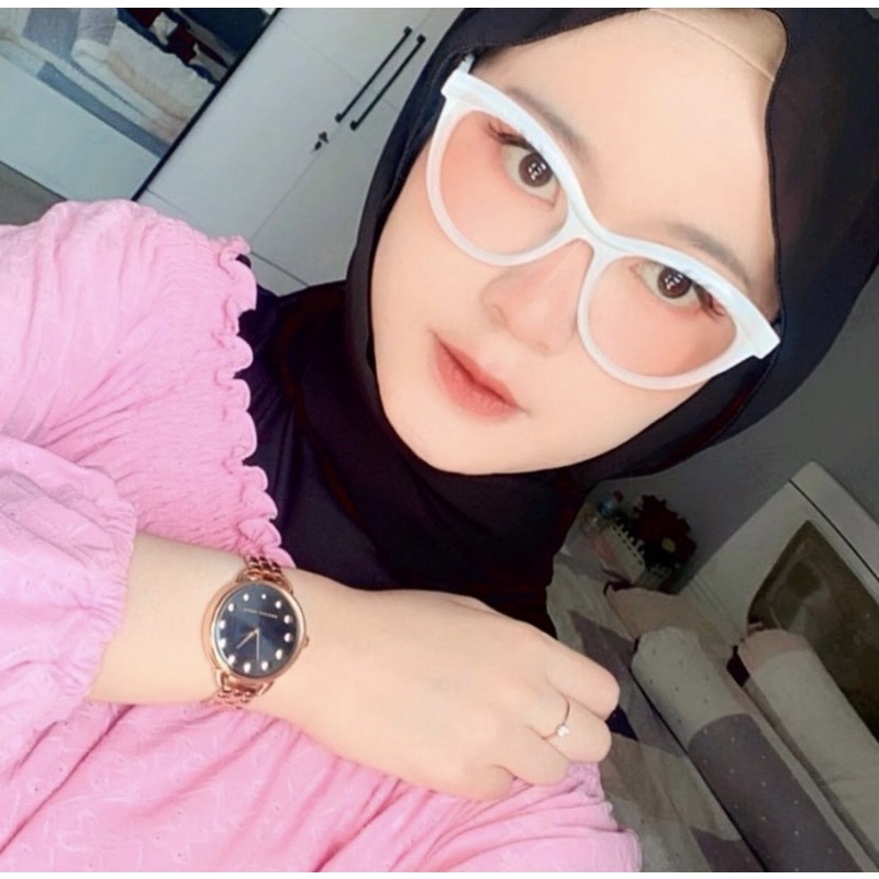 KACAMATA ARON WHITE KACAMATA LENSA NORMAL FRAME KACAMATA PUTIH KACAMATA BENING KACAMATA ANTI MATAHAR