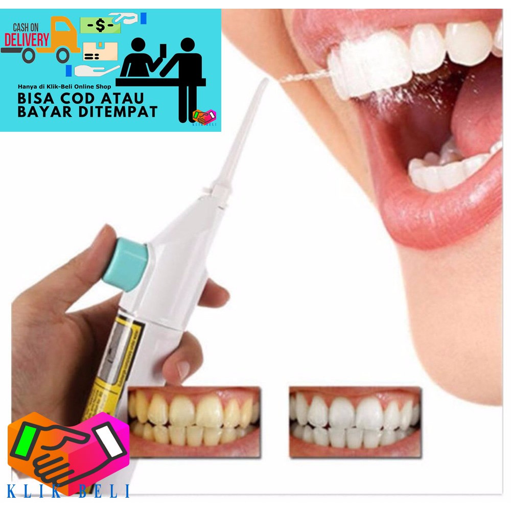 Power Floss Alat Pembersih Karang Gigi Dental Water Jet Pemutih Floos Portable Air Semprot