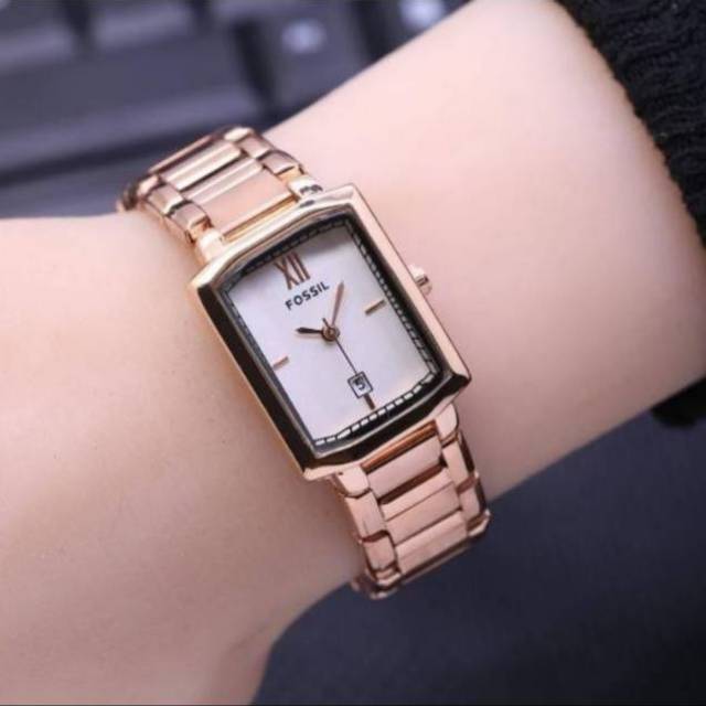 [BISA COD] Jam Tangan Wanita FOXSIL 6395 Tanggal Aktif Free Box & Baterai