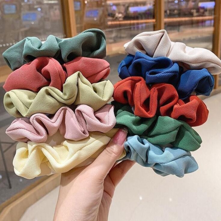 Ikat Rambut Scrunchie Korea Hairband Gelang Kunciran Hijab Lingkar Besar