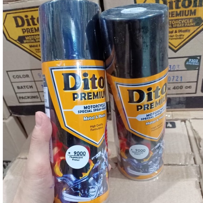 DITON Premium Pilok Pilox Cat Semprot - 9000* Fluorescent Primer / Warna Dasar Stabilo / Epoxy Primer White (400cc)