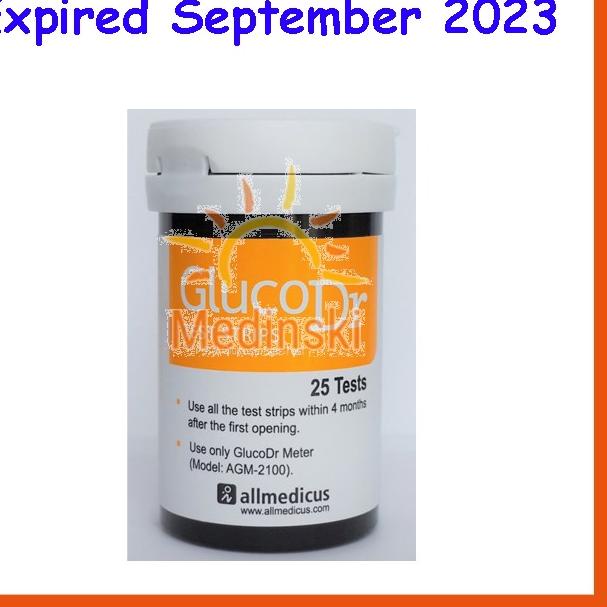 Strip Glur BioSensor Isi 25 Stik Kode 8 Gluco Dr Tes Cek Gula Darah GDS AGM-2100 AGM2100