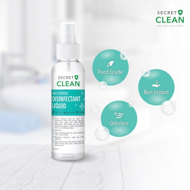 Secret Clean Disinfectant Liquid spray food grade