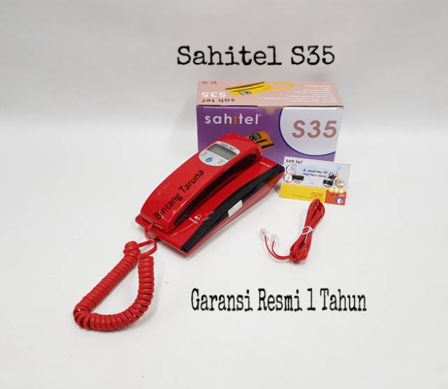 Telepon Kabel Sahitel S35 Cable Phone Sahitel S-35 (Merah)