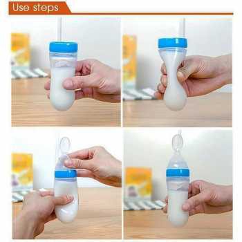 Sendok Makan Bayi Botol Dot SIlikon Praktis Silicone Baby Spoon Dispenser