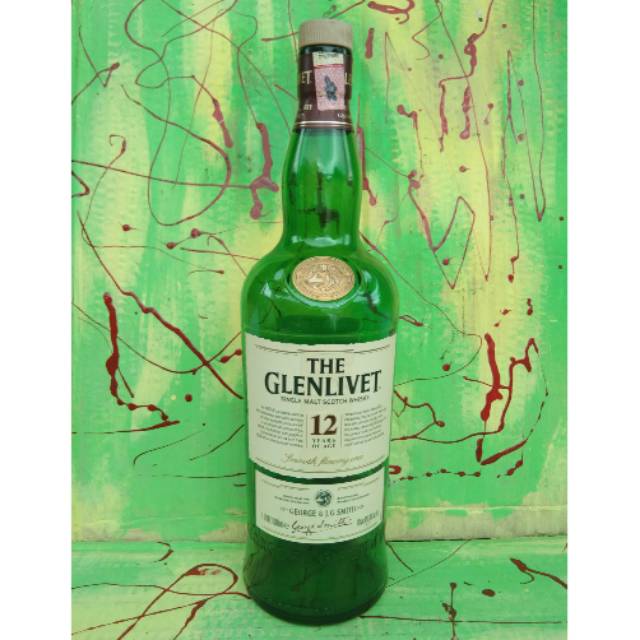 Botol bekas miras minuman keras glenlivet unik