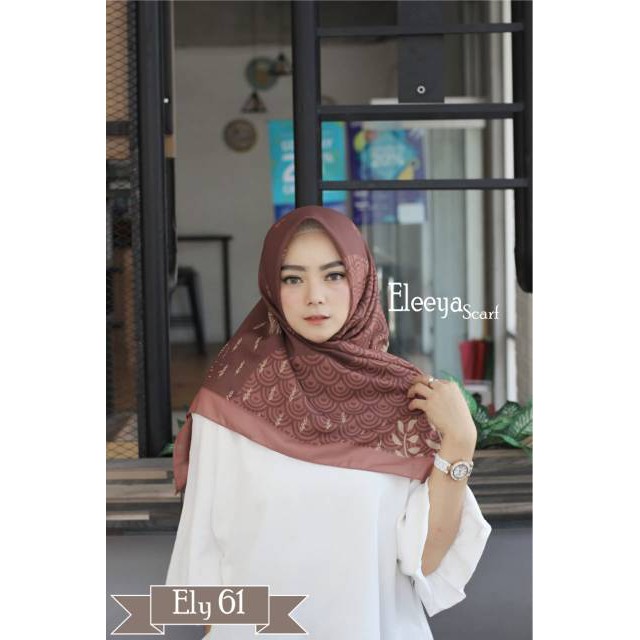 HIJAB SEGIEMPAT MOTIF ELY 01 - 77 || Eleeya Scraf