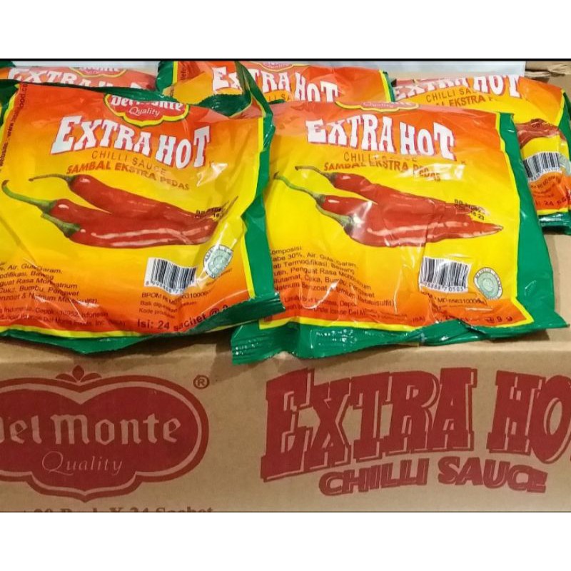 

Saos Sambal Delmonte Extra Hot isi 24saset