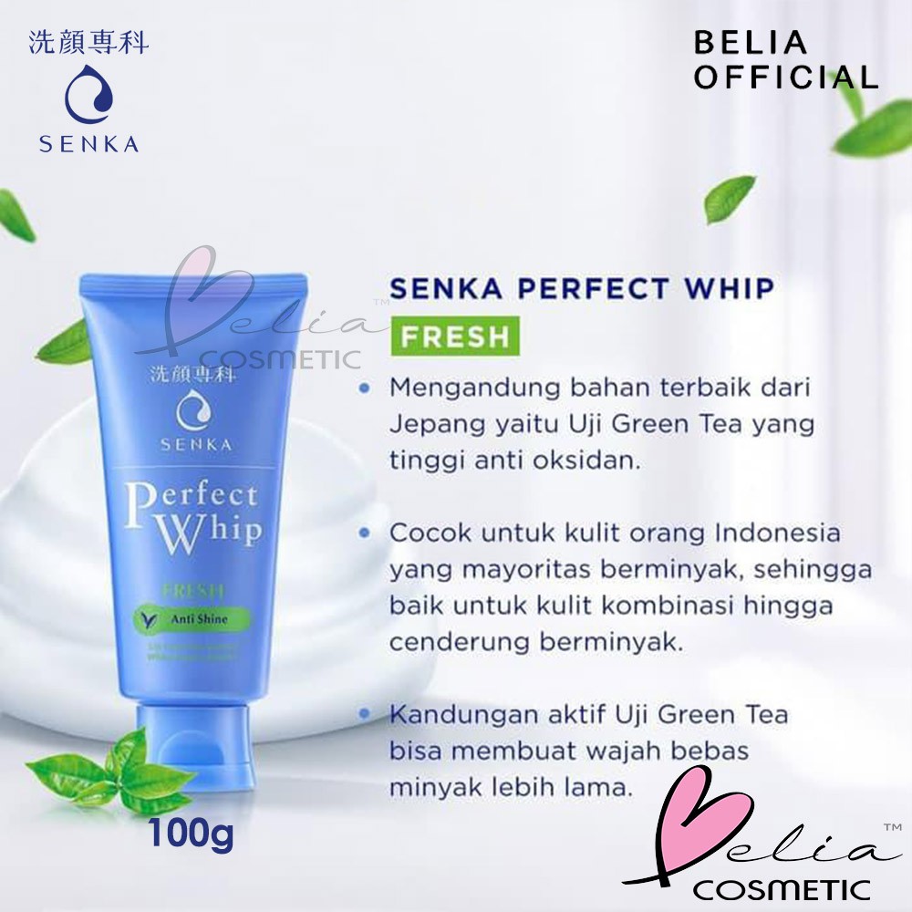 ❤ BELIA ❤ SENKA Perfect Whip Facial Foam 50g 100g 120g | clay white fresh anti shine collagen acne