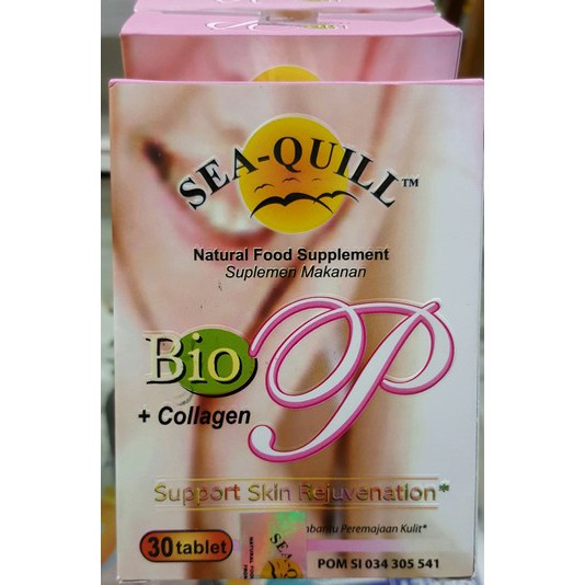 Seaquill Bio P Collagen Nutrisi Kulit Pemutih Pencerah Kulit Vitamin E