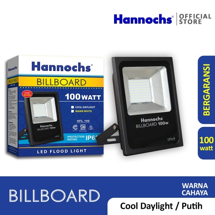 HANNOCHS Lampu Sorot LED Billboard 100 Watt Putih