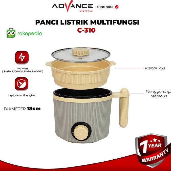 Advance C-310 Panci Listrik Elektrik Multifungsi Warmer Steamer Cooker