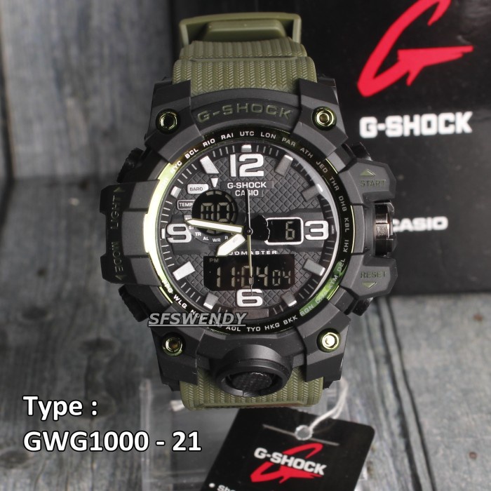 Jam Tangan  G Shock GWG-1000 Army Hijau Cream black Hitam Jam tangan pria & anak - Hijau best seller