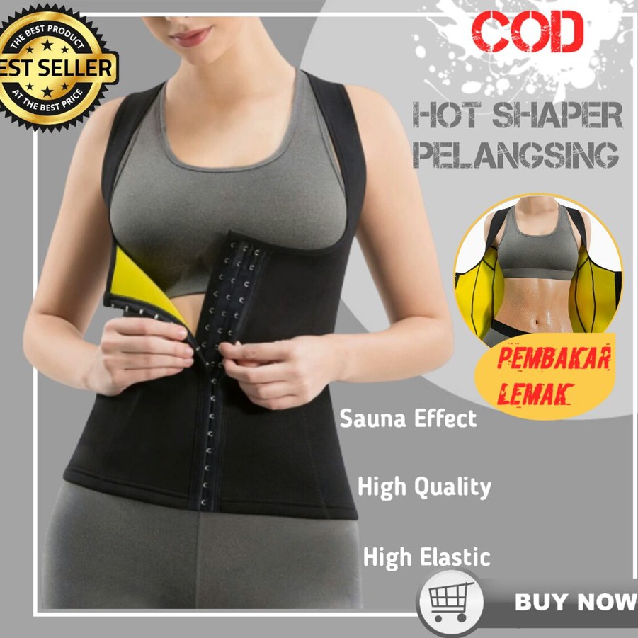 PENGECIL PERUT BUNCIT KORSET PELANGSING BAJU SAUNA SUIT GYM WANITA HOT SHAPER NEOTEX B1