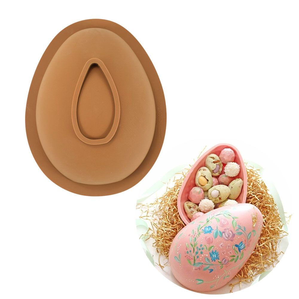 Cetakan Coklat / Telur Paskah / Jelly / Mousse / Kue Handmade Diy Bahan Silikon Ukuran Besar