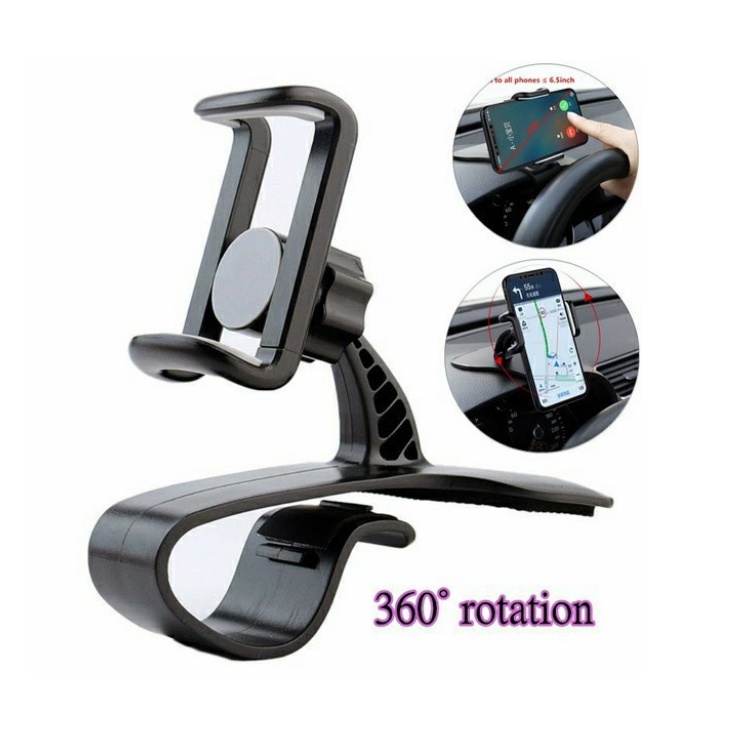 Car Dashboard Phone Holder 360° Jepitan Hp Depan Setir Holder Mobil