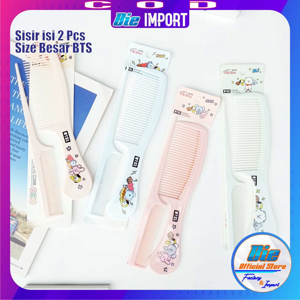 Sisir Rambut Karakter BTS Korea Size Besar &amp; Kecil impor Best Seller