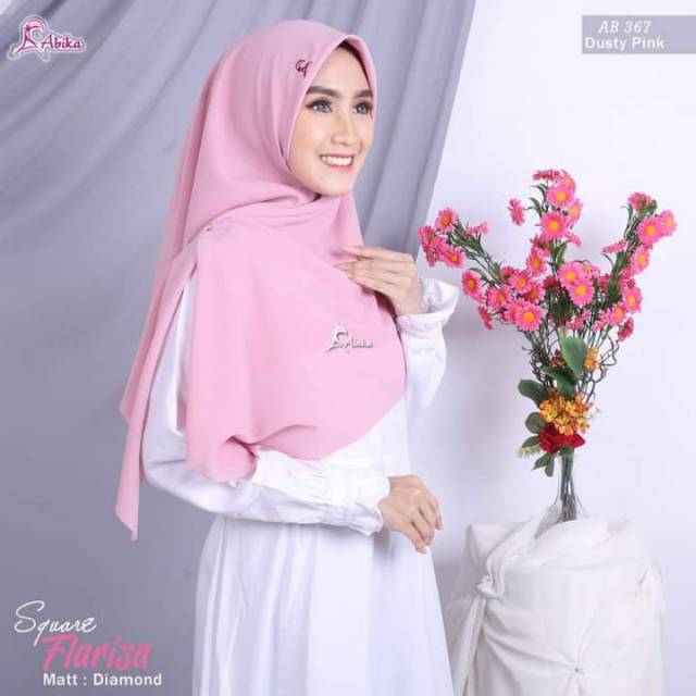 FLARISA SQUARE by ABIKA | HIJAB SEGI EMPAT | DIAMOND CREPE | HIJAB ABIKA