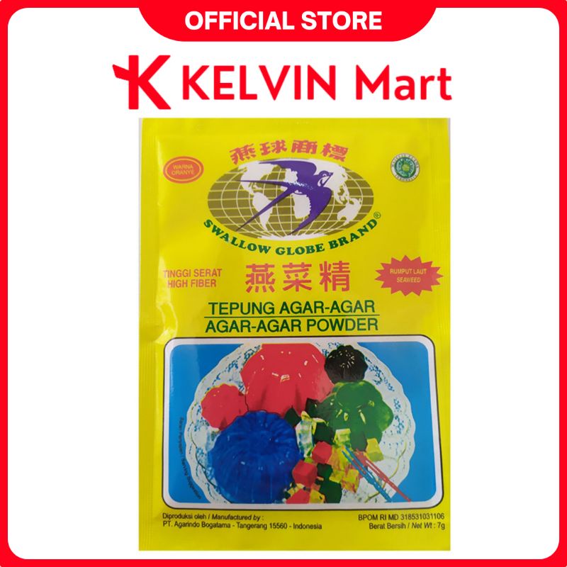 

Swallow Globe Agar Agar Orange pck 7gr | KELVIN Mart