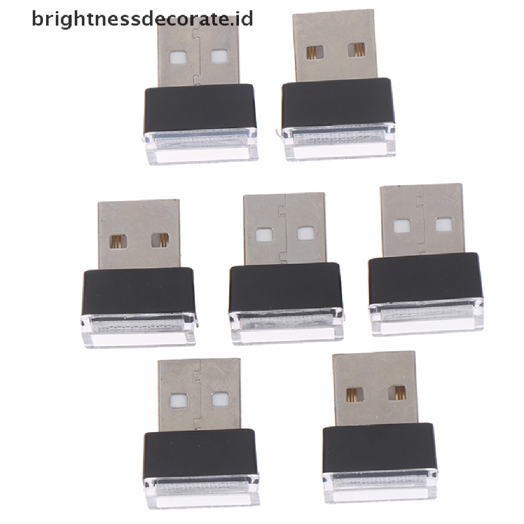 1pc Lampu Atmosfir Mobil Led Usb Flexible Mini Warna-Warni