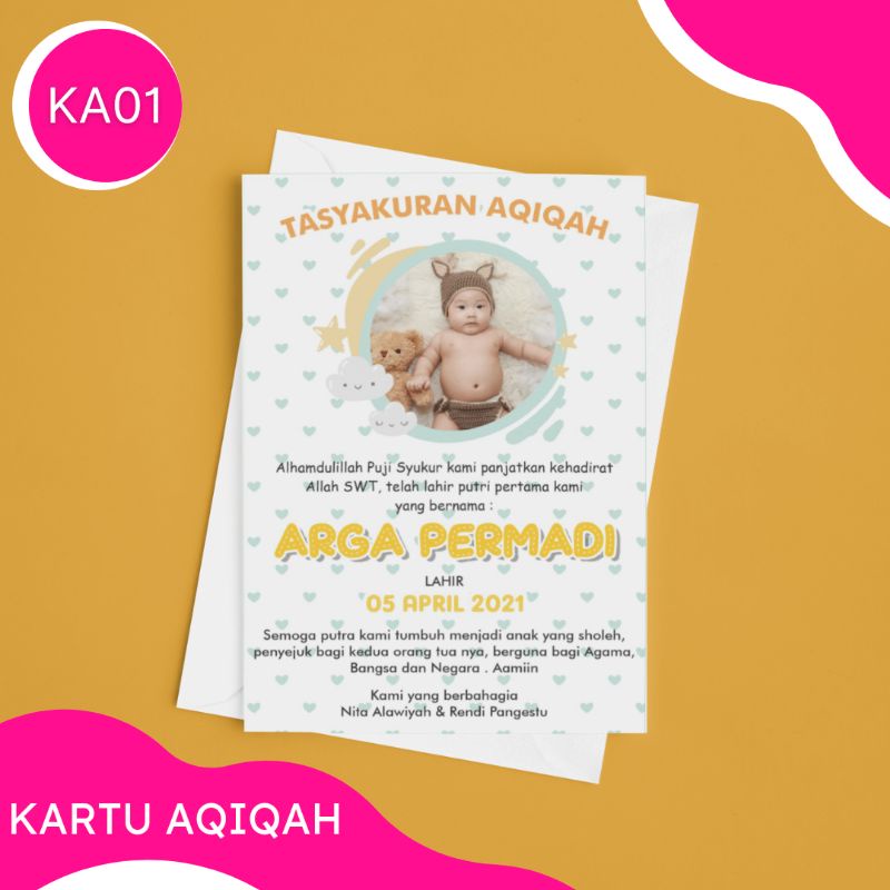 Jual Kartu Label Aqiqah | Stiket Label Syukuran Aqiqah Kelahiran Anak ...