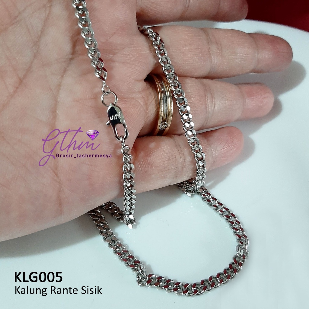 Kalung Rante Sisik Naga Polos Gold Plated Perhiasan Import Premium Anti Karat KLG005 GTHM