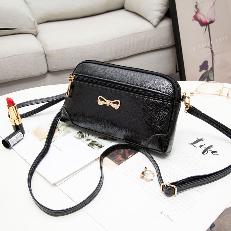 TAS SELEMPANG WANITA KECIL PREMIUM KULIT HITAM MONTY TA541B5 IMPORT SLING BAG KOREA REMAJA KEKINIAN SIMPLE BATAM BRANDED CEWEK MURAH