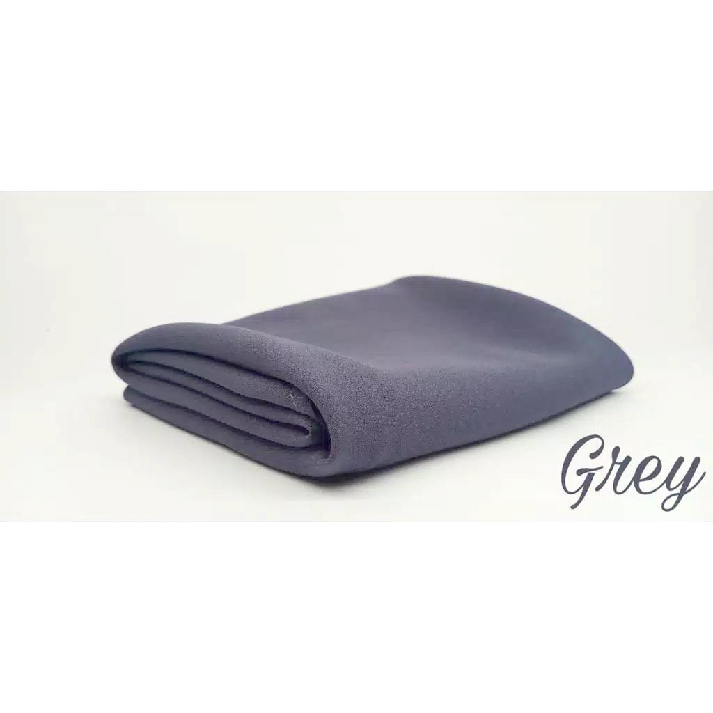 Hijab Bergo maryam Pet Diamond Stretch Nyaman-Grey