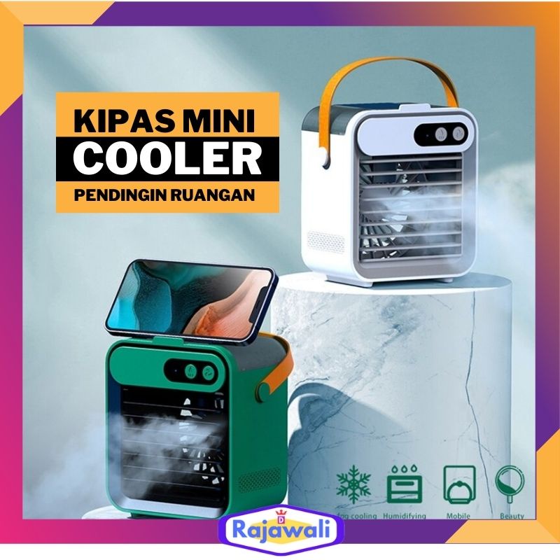 Kipas Angin Duduk Ac Air Cooler mini Portable pendingin Penyejuk Ruangan Kamar Tidur Meja Kerja Bate