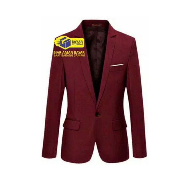Jas pria merah marun / Jas pria merah / Jas resmi untuk pria