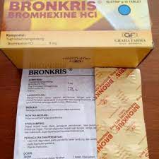 BRONKRIS TABLET 10'S/ Obat Batuk Berdahak / BROMHEXINE HCL