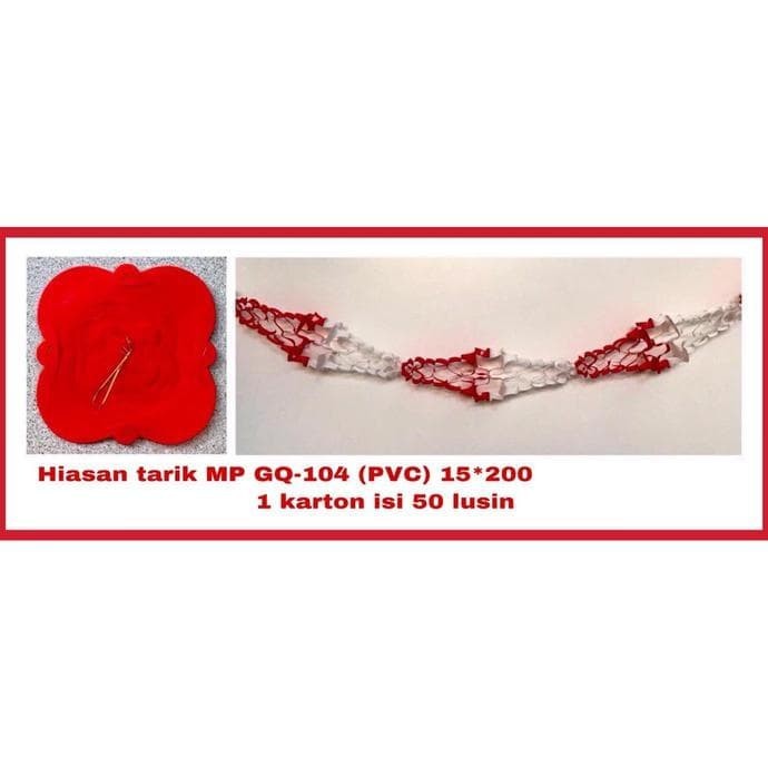 Hiasan tarik / garland / merah putih / 17 agustus / 17an / 4m GQ-104