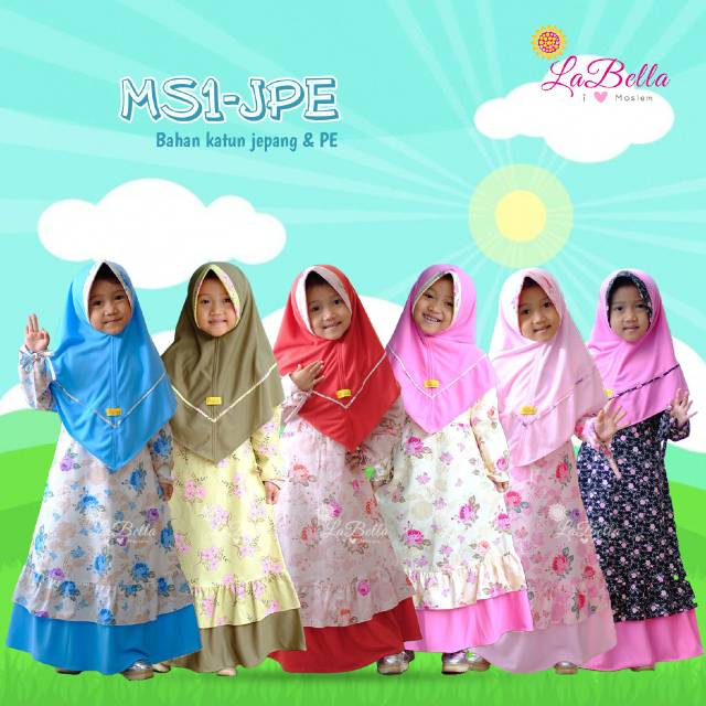 (38) Gamis Anak Labella MS1 JPE usia 8-9 tahun