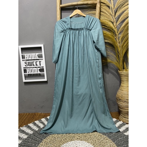 Daster Zara Polos/Daster Kerut Dada/ Daster Busui/ Daster Long Polos/ Daster Terbaru busui