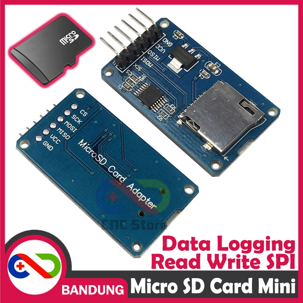 MICRO SD CARD MINI TF READER SLOT READ WRITE  SPI MODULE