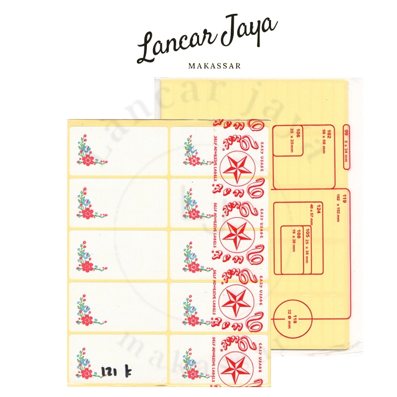 

Self Adhesive Labels / Sticker Label no.121 Motif