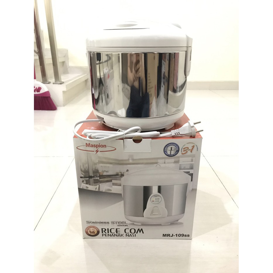 Rice Cooker/Magic Com Maspion MRJ 109SS 1,2 Liter Silver
