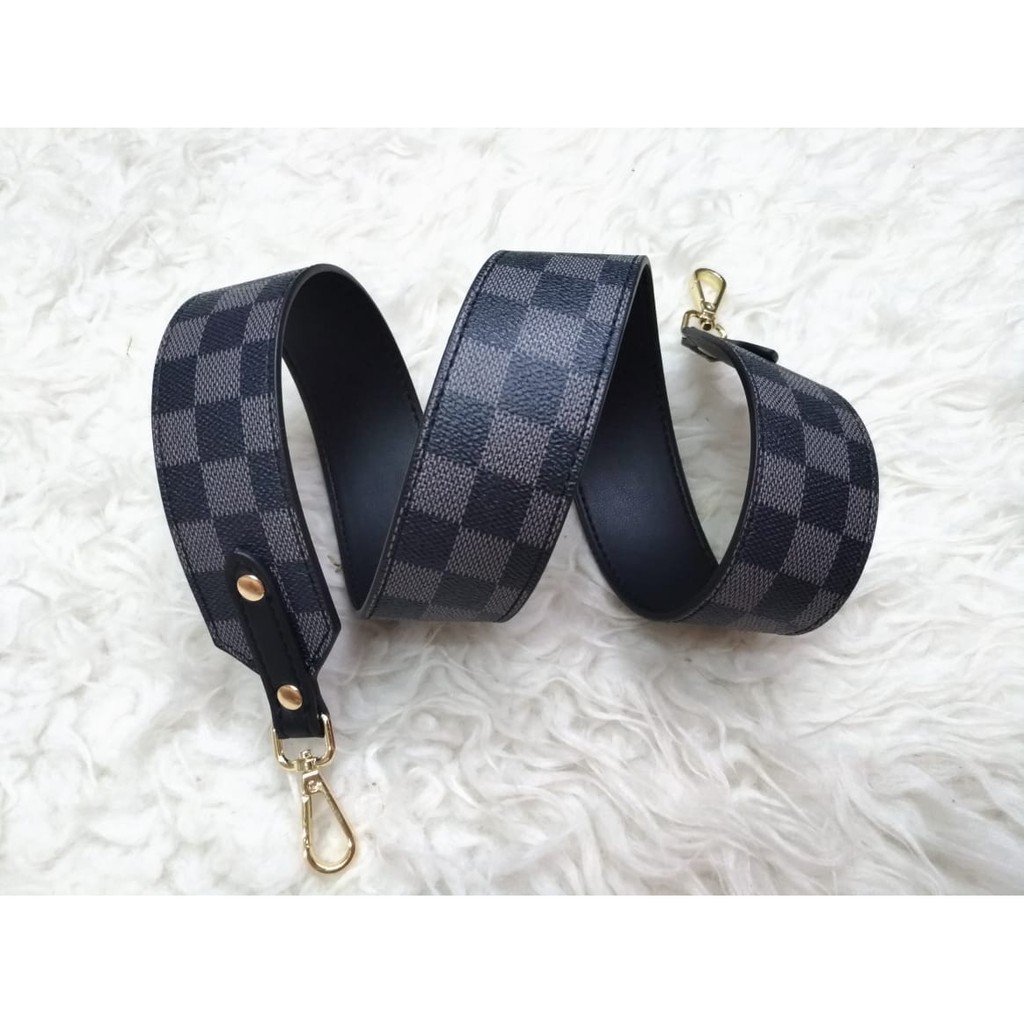 bagstrap mono damier PU leather 100 cm tas tali fashion panjang strap tas