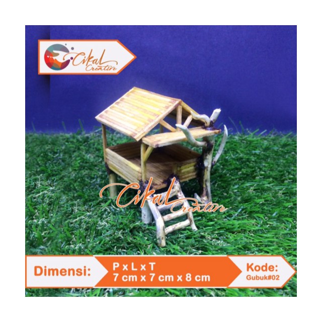 Miniatur Gubuk  Miniatur Rumah Pohon  Hardscape  Bonsai  Miniatur murah Berkualitas