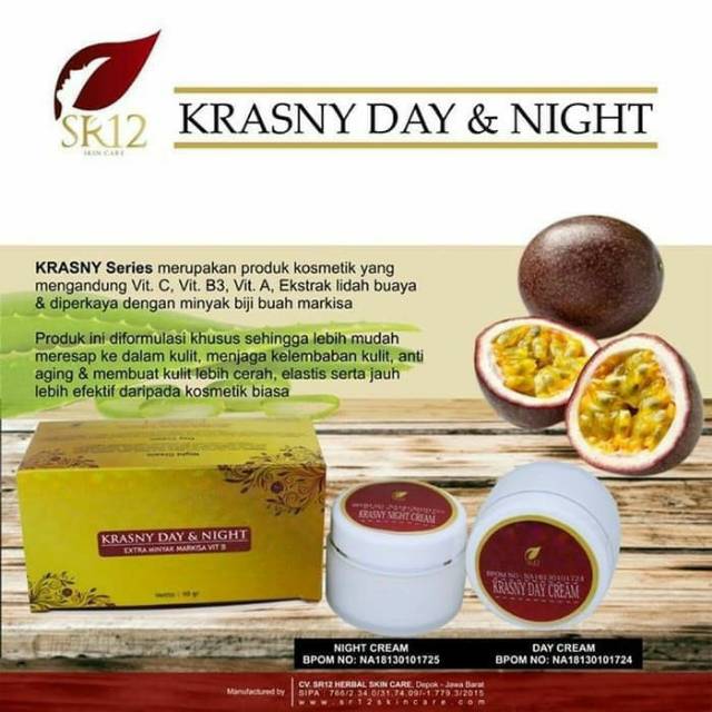 Krasny Day and Night Cream krim siang dan malam SR12 BPOM ORIGINAL