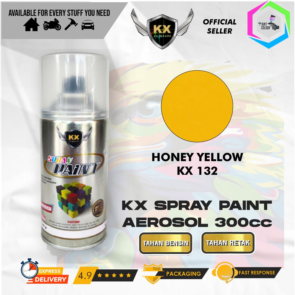 Cat Semprot Aerosol / Pylox KX Autocare Paint - KX 132 HONEY YELLOW