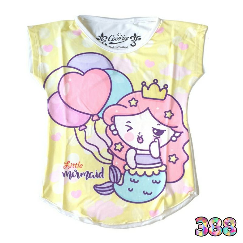 Coco Ice Kaos Anak Perempuan Mermaid