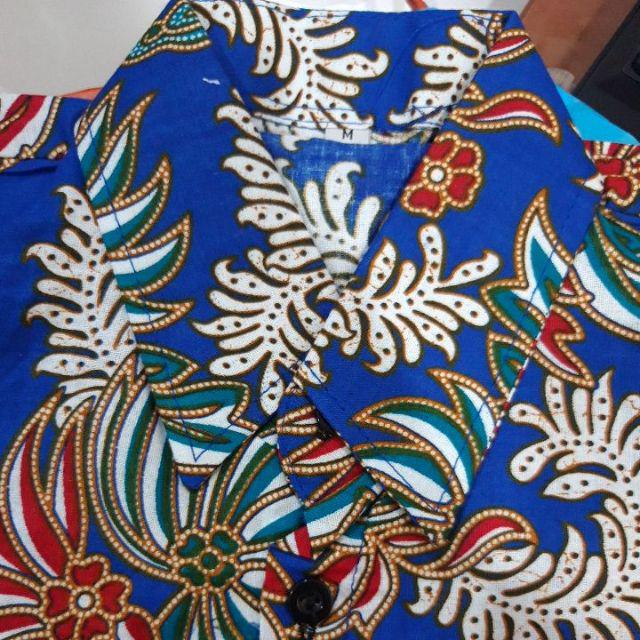 Kemeja Batik Anak Motif Keong Biru
