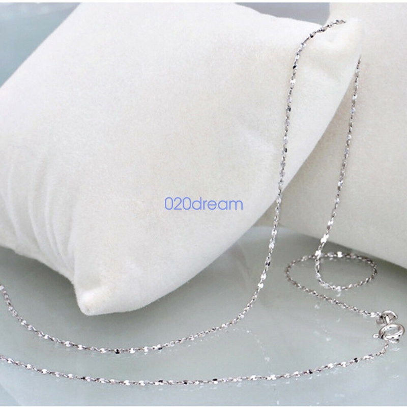 925 Perak Rantai Kalung Bintang Rantai Tipis Dicap Italia Semua Ukuran Wanita Hadiah